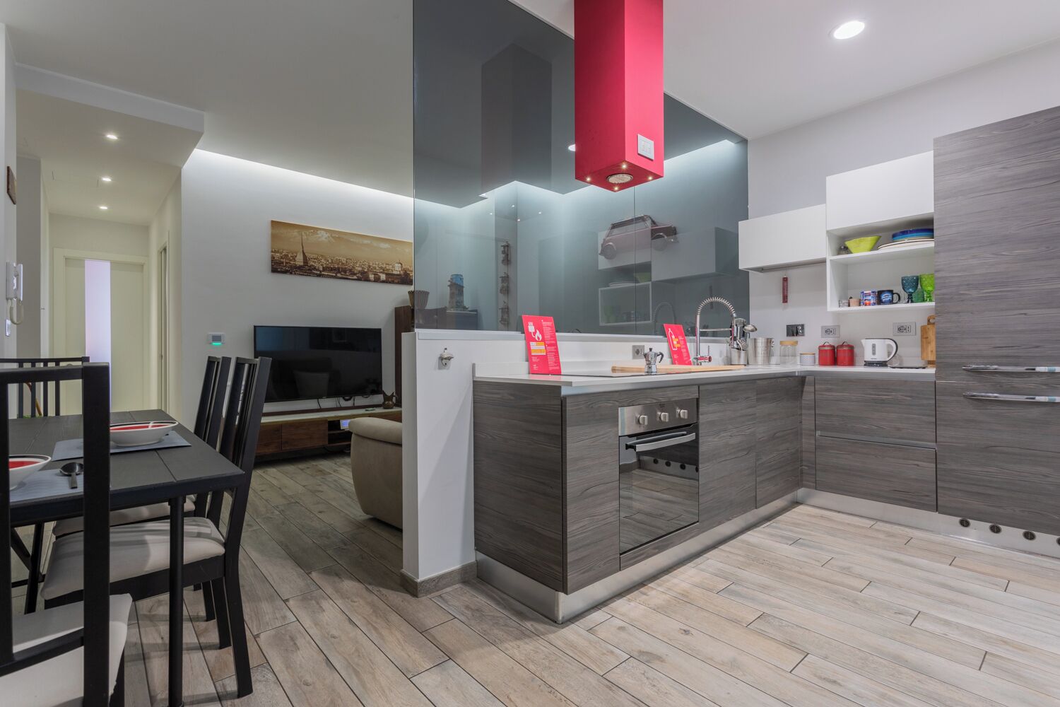 公寓, 1 張標準雙人床, 陽台 | 私人廚房 | 電冰箱、烤箱、爐台、洗碗機