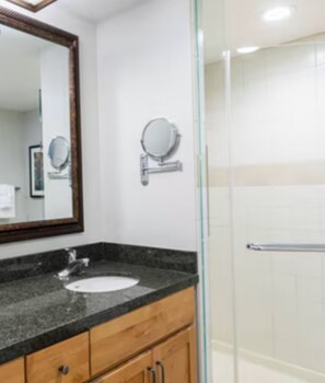 Sèche-cheveux, serviettes fournies, savon, papier toilette