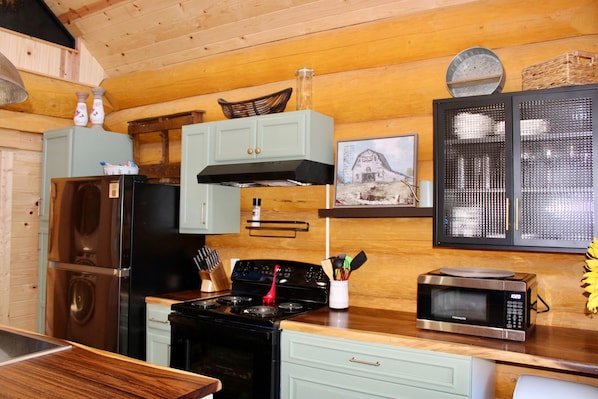 Microwave, oven, stovetop, dishwasher