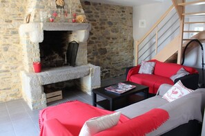 TV, fireplace, table tennis