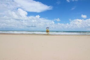 Beach nearby, sun-loungers