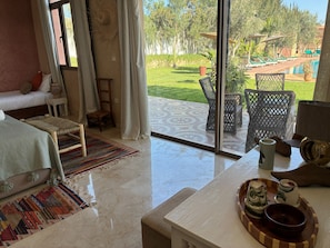 Comfort Triple Room, Pool View | Terrace/patio