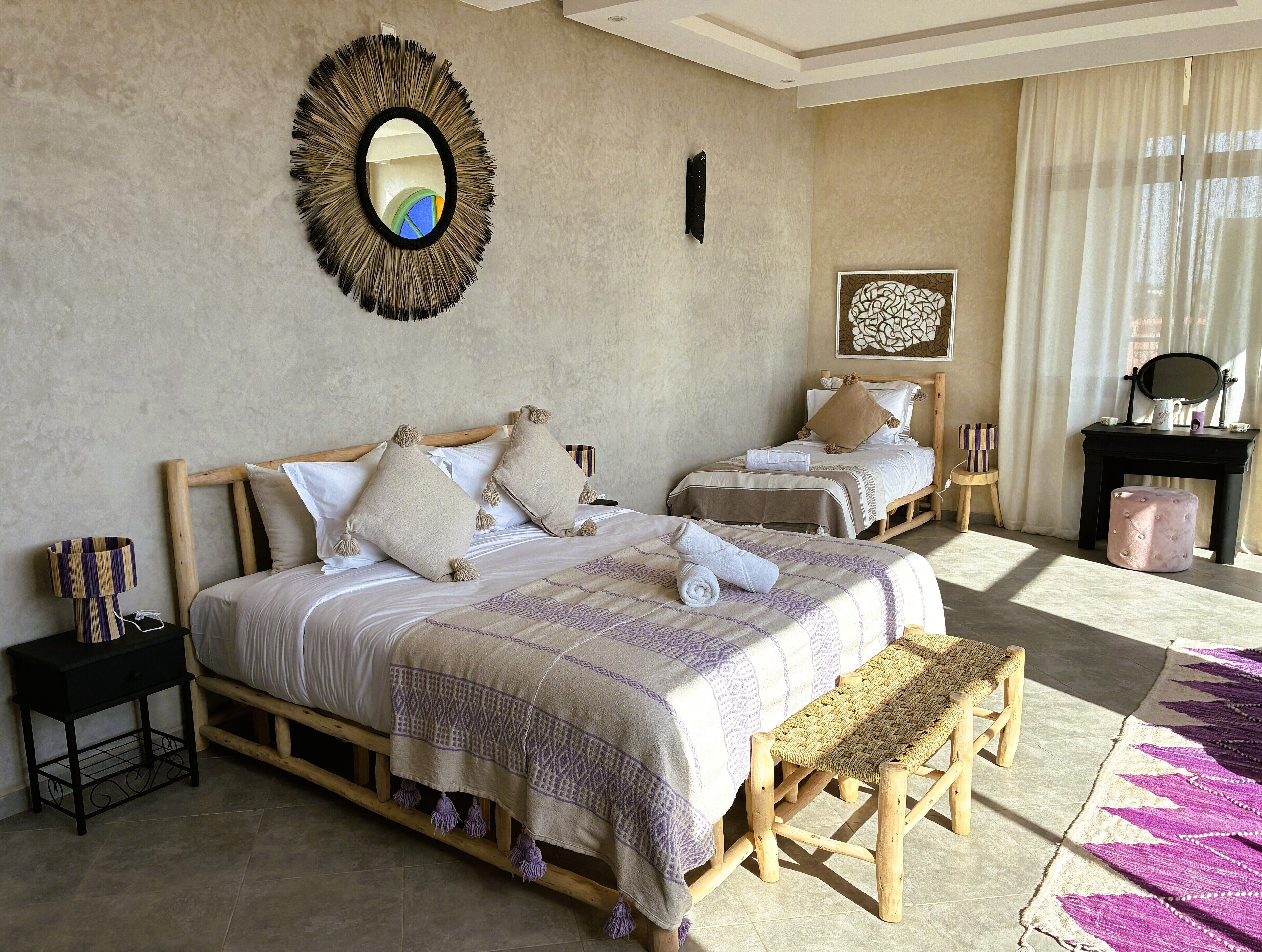 华丽四人房, 山景 | 免费 WiFi、床单