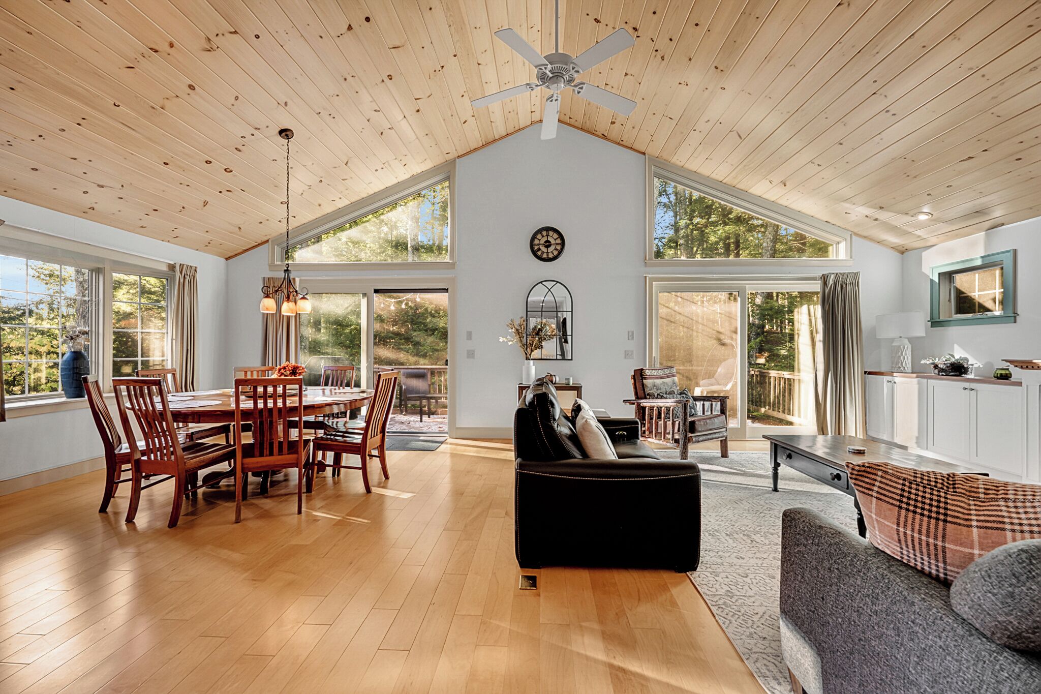 TV connectée, cheminée, livres