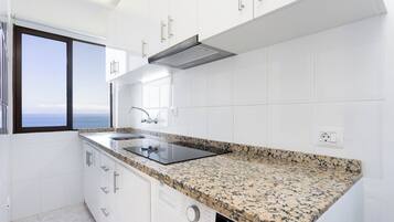 Microwave, stovetop, coffee/tea maker, toaster