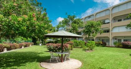 Cosy apartment with pool and garden view
