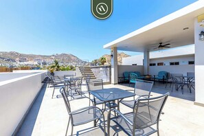 Apartment, 1 King Bed, Kitchen (Maia Cabo(03-05)) | Outdoor dining - Centric 1BR Condo in Downtown Cabo - Rooftop Pool (Cabo San Lucas)