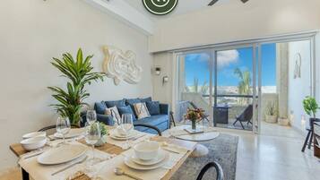 Apartment, 1 King-Bett und Schlafsofa, Balkon, Meerblick (Misiones Cabo 7308) | Innenbereich