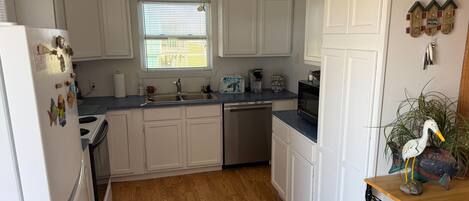 Microwave, oven, stovetop, dishwasher