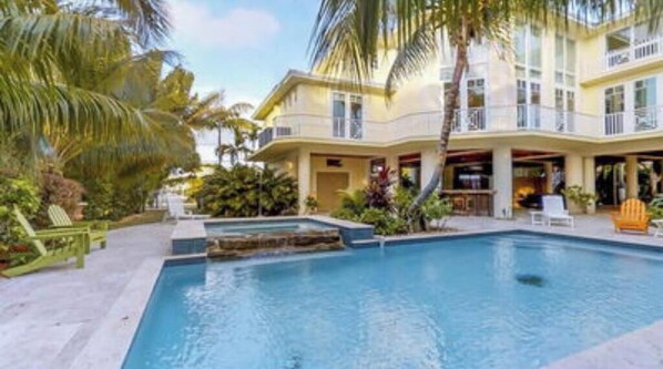 Outdoor pool, a heated pool