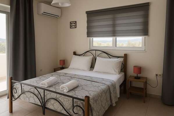 Villa, Sea View | Egyptian cotton sheets, premium bedding, down comforters - Aegean Helios Houses (Rhodes)