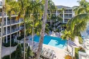 Outdoor pool, a heated pool