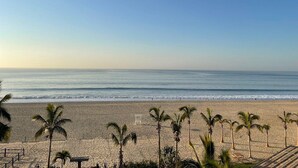 A beach with palm trees and a clear sky. - Tortuga Bay TBB 2502 (San José del Cabo)