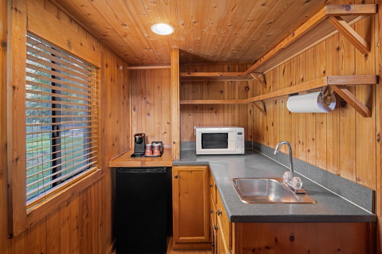 Microwave, dining tables