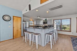 Fridge, microwave, oven, stovetop - 1435 - The Whalecome Inn, a spacious 6-bedroom home in Corolla with ocean views. (Corolla)