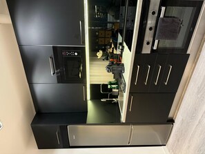 Microwave, oven, stovetop, toaster