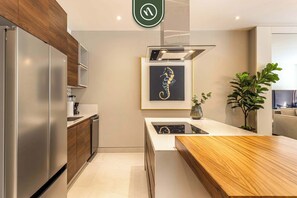 Apartment, Multiple Beds, Balcony, Pool View (VistaVela III 3204) | Private kitchen | Coffee/tea maker, dining tables - Modern 2 BR Apartment With Pool - Clubhouse - Gym (Cabo San Lucas)