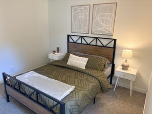 2 bedrooms, desk, iron/ironing board, travel cot