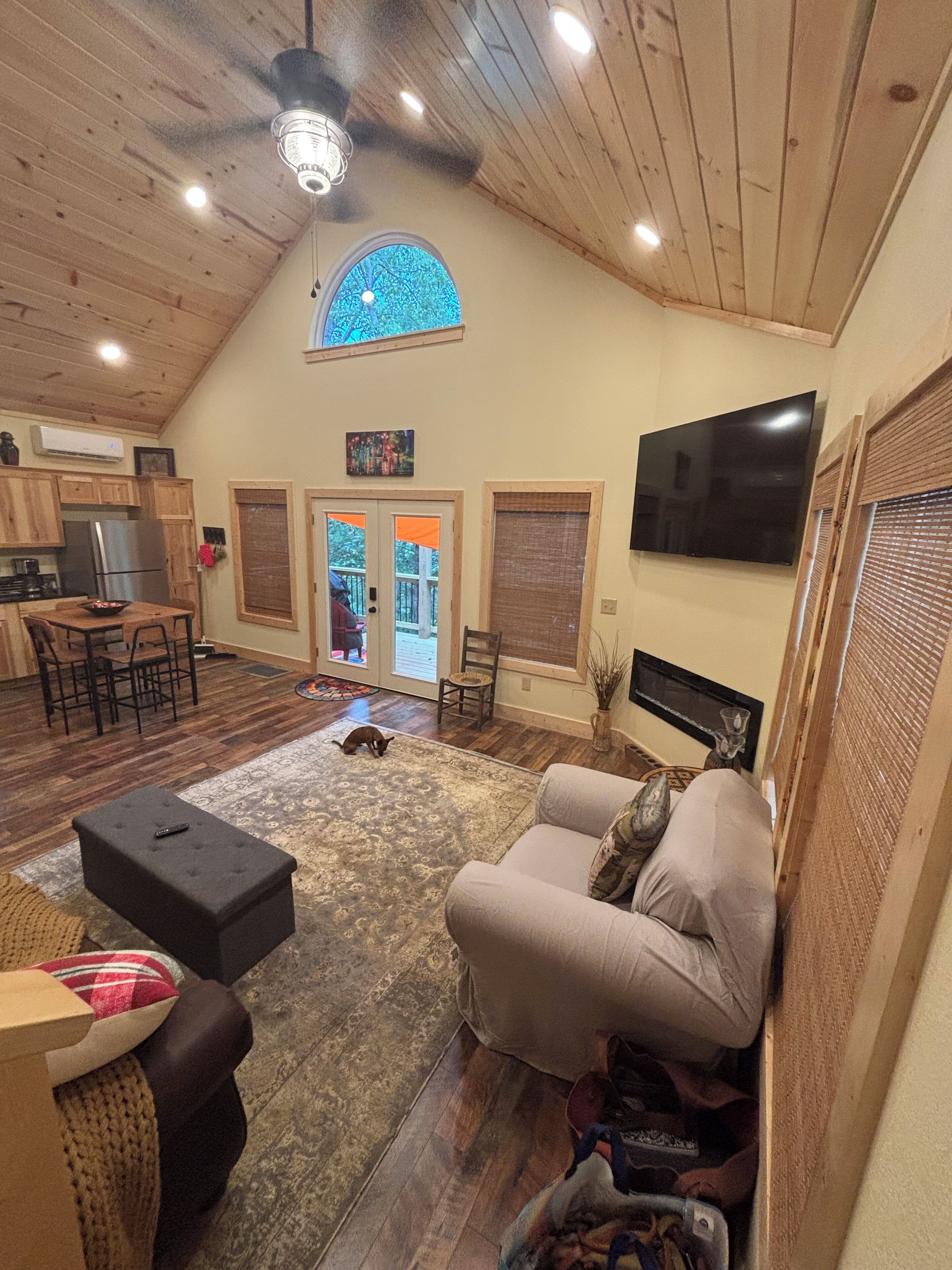 TV connectée, cheminée