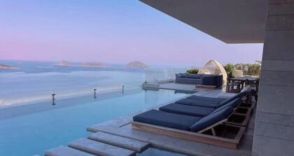 Charming Sunset with Islands and Aegean View