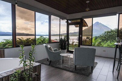Stunning Volcano & Lake View Oasis with Scenic Tub