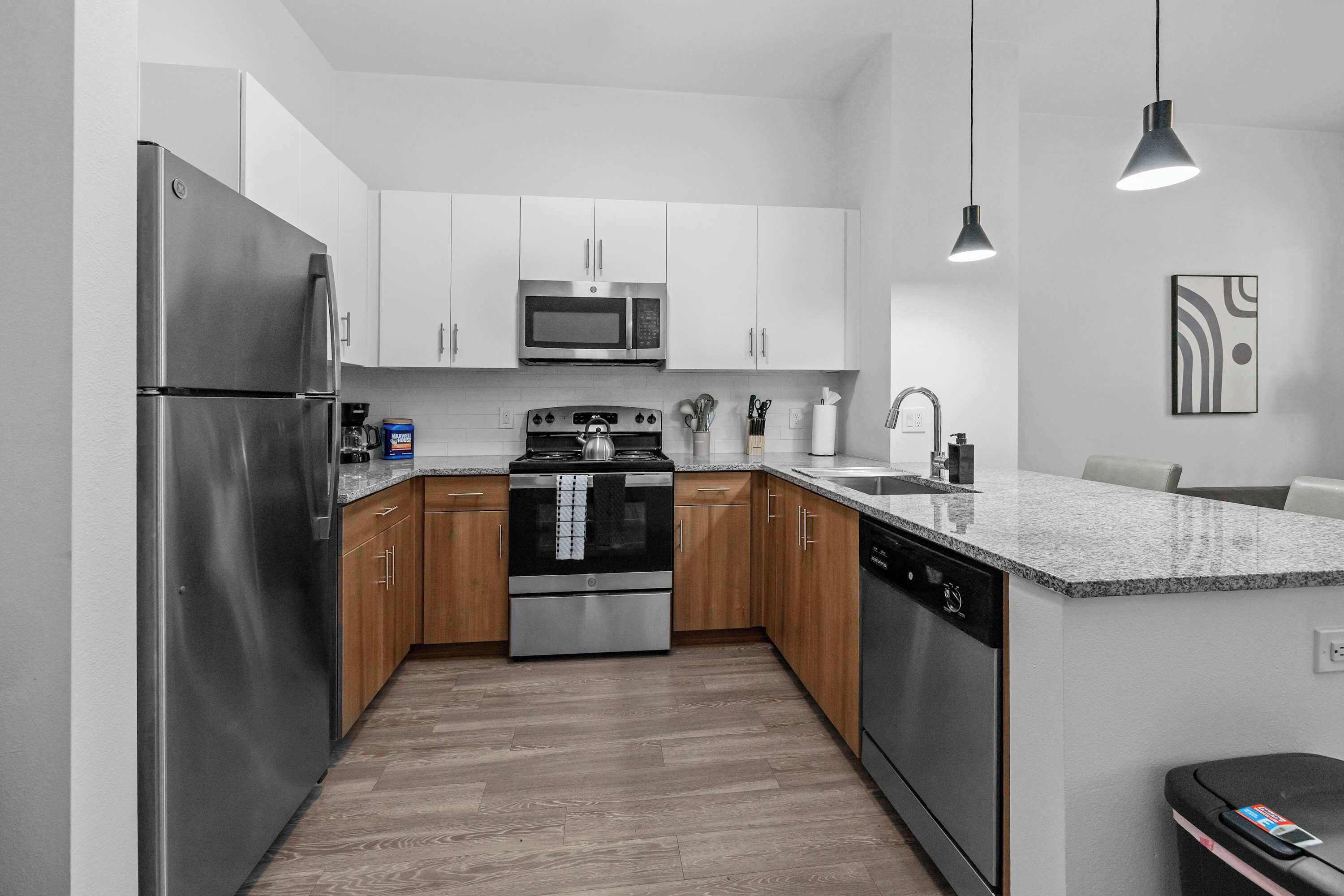 Apartamento estándar, 1 habitación (Apartment) | Cocina privada | Frigorífico grande, microondas, placa de cocina y lavavajillas