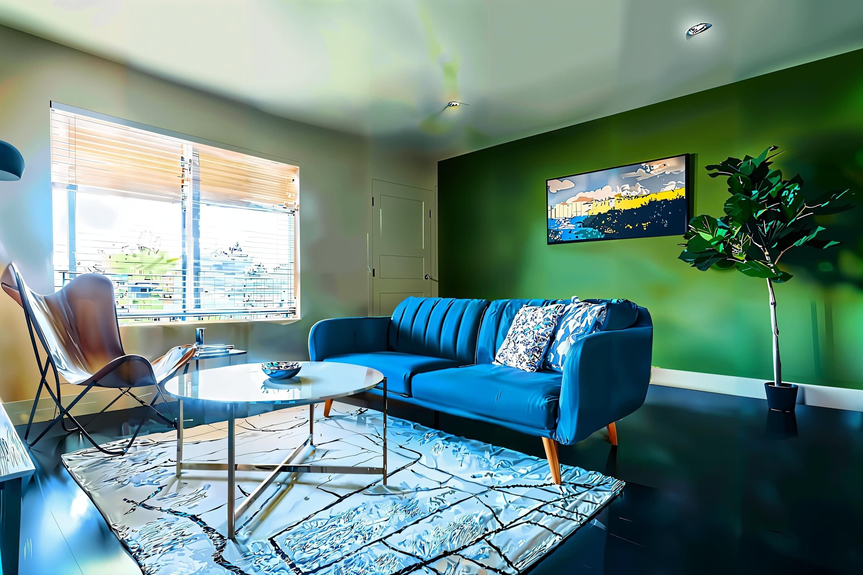 Standardlejlighed - 1 soveværelse (Apartment) | Opholdsområde | 50-tommers smart-tv med digitale kanaler