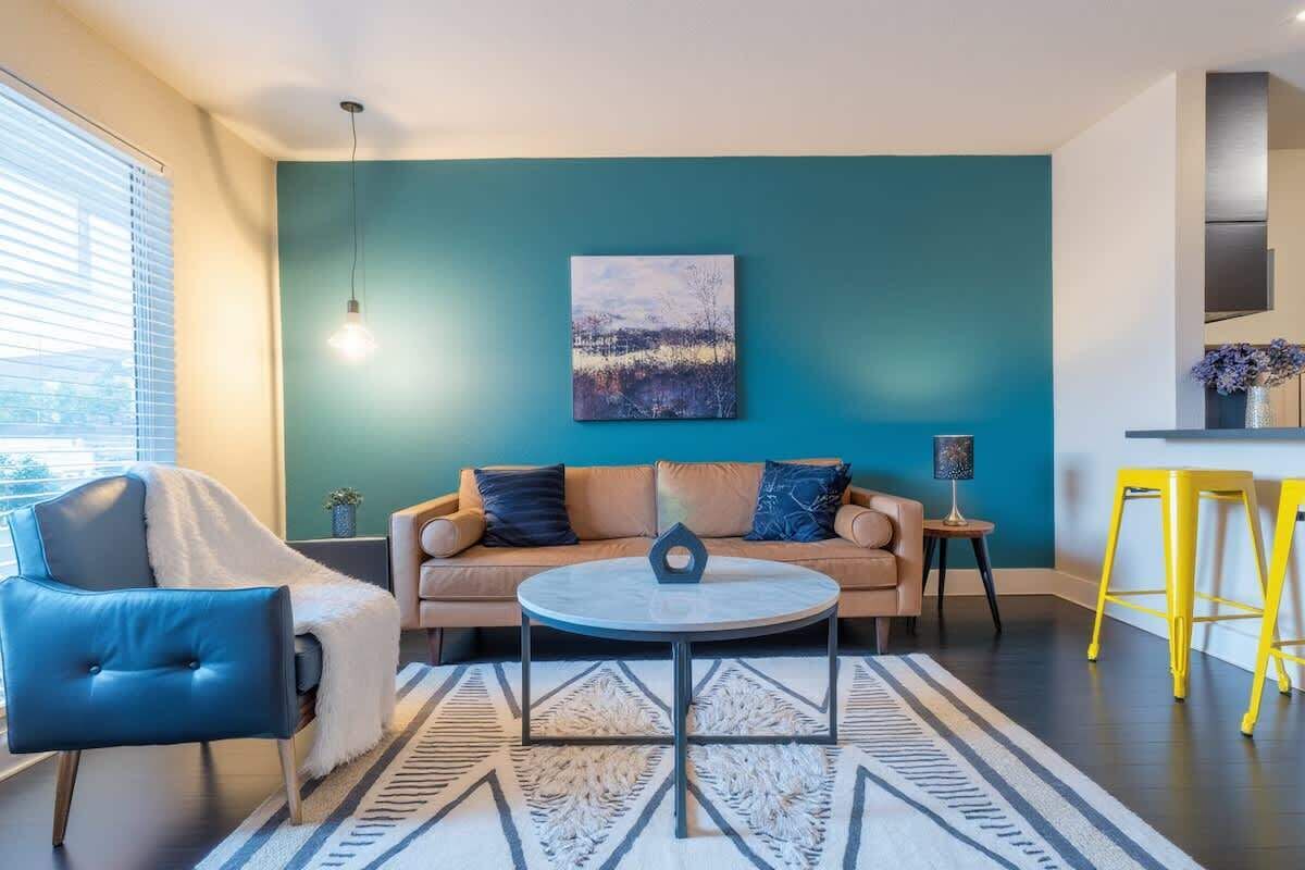 Standard Apartment, 1 Bedroom (Apartment) | Living area | 50-inch Smart TV with digital channels