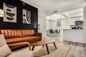 Standard Apartment, 1 Bedroom (Apartment) | Living area | 50-inch Smart TV with digital channels