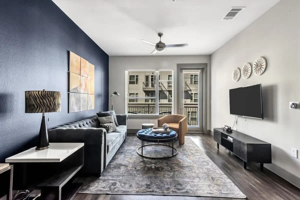 Standard Apartment, 1 Bedroom (Apartment) | Living area | 50-inch Smart TV with digital channels