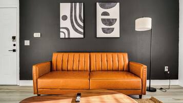 Standard Apartment, 1 Bedroom (Apartment) | Living area | 50-inch Smart TV with digital channels