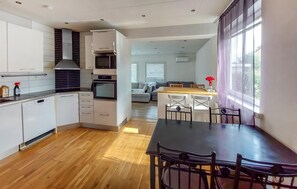 Fridge, oven, stovetop, dishwasher
