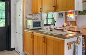 Fridge, oven, stovetop, coffee/tea maker