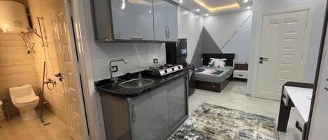 1 bedroom, internet, bed sheets