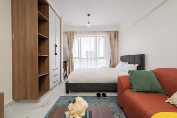 1 chambre, fer et planche à repasser, accès à Internet, literie fournie