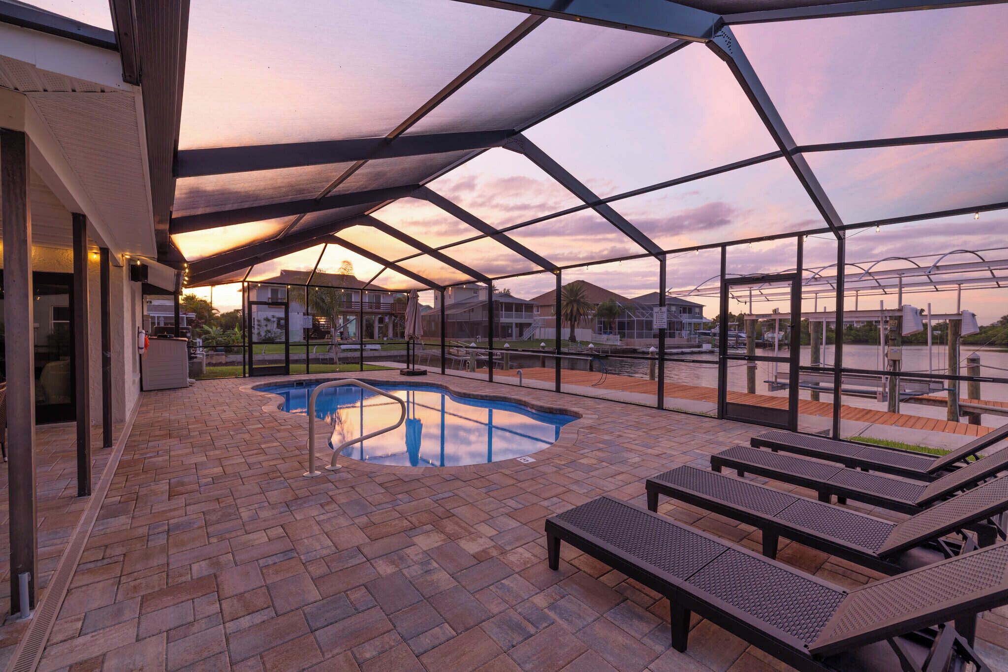 A heated pool