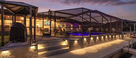 A heated pool