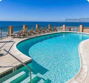 Outdoor pool, a heated pool