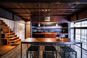 Townhome, Balcony | Private kitchenette | Full-size fridge, microwave, stovetop, cookware/dishes/utensils - Rinn Kishoan (Kyoto)