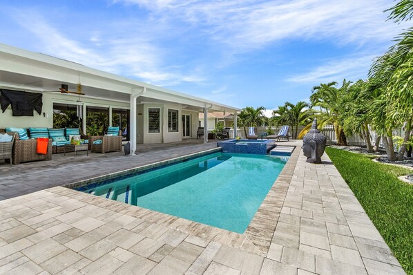 A heated pool