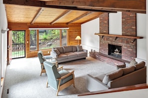 TV, fireplace - Inviting Red Mountain Retreat, Near Hot Springs & Downtown, Great for Families (Glenwood Springs)