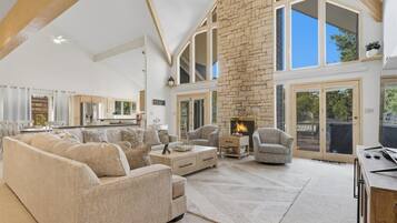 Smart TV, video games, foosball, books