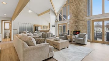 Smart TV, video games, foosball, books