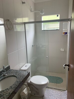 Shower, toilet paper