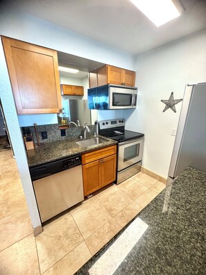 Microwave, oven, stovetop, dishwasher