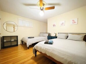 5 habitaciones, tabla de planchar con plancha y wifi gratis 