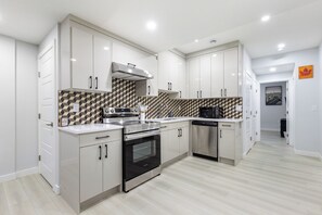 Microwave, oven, stovetop, dishwasher