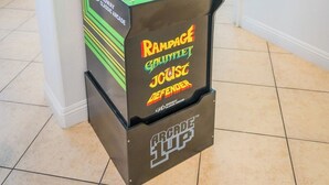 A Midway Classic Arcade game, Rampage, in a home setting.