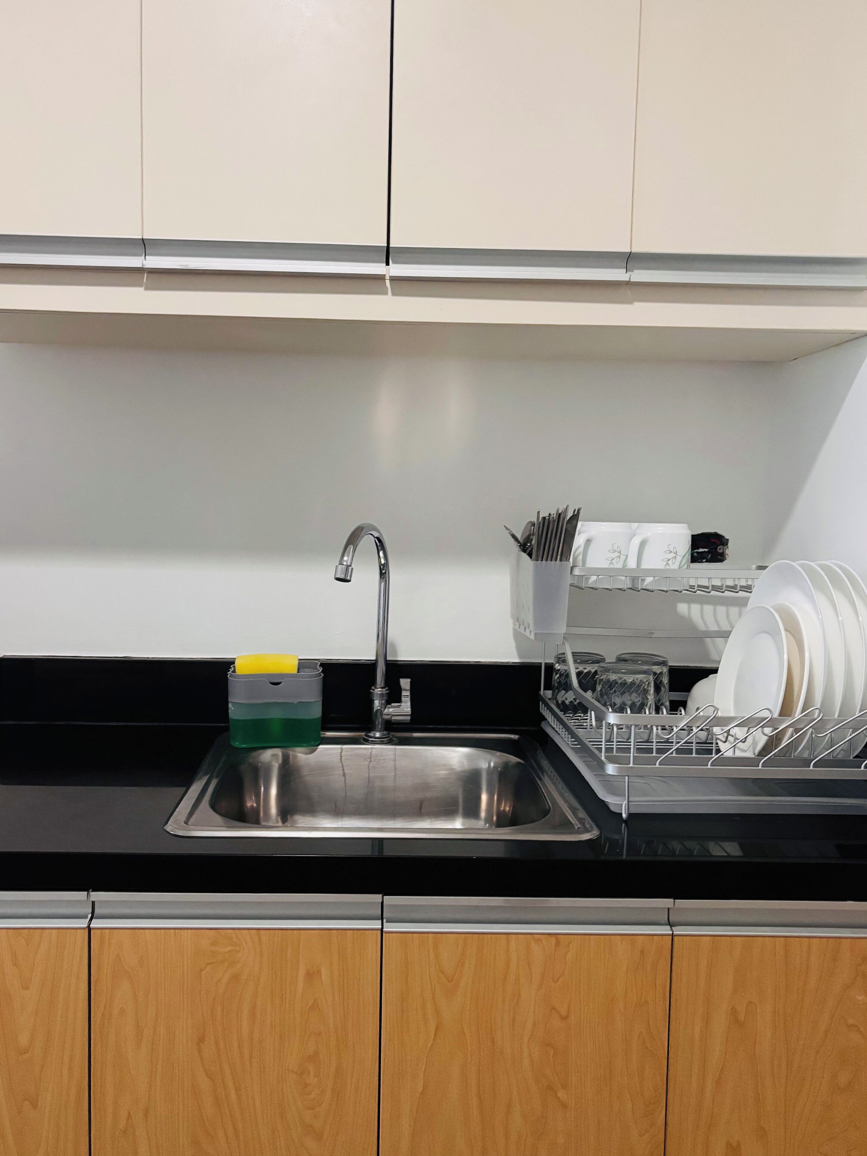 Fridge, microwave, stovetop