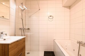 Shower, jetted tub